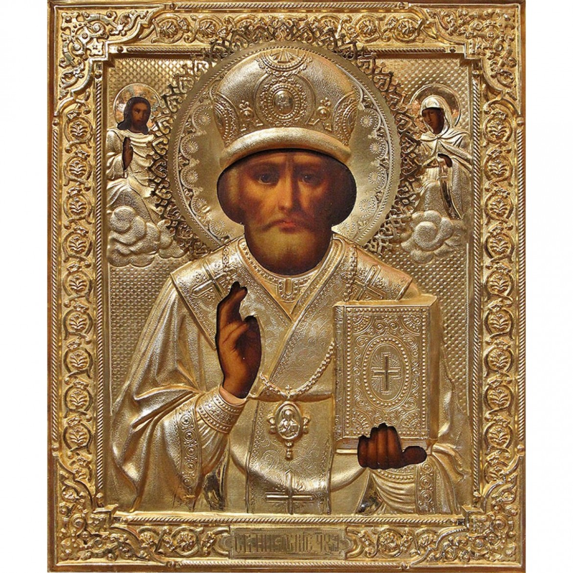 Мать николая угодника. Старинные иконы свт. Николая. Икона святителя Николая в Ризе.